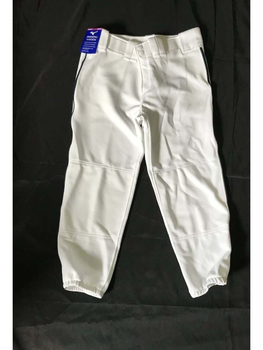 Mizuno Women's MVP Pro Softball Pants In White Size Medium Elastic Bottom NWT